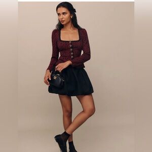 Sold Out! Reformation Brynn Skirt Black